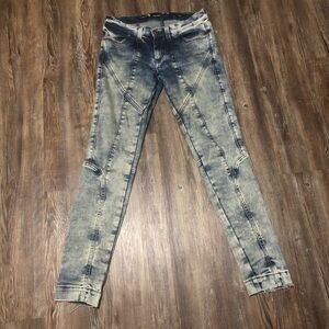Miss Sixty Jeans Women's 27 Kuk Slim Fit Front Seam Straight Leg Faded Low Rise